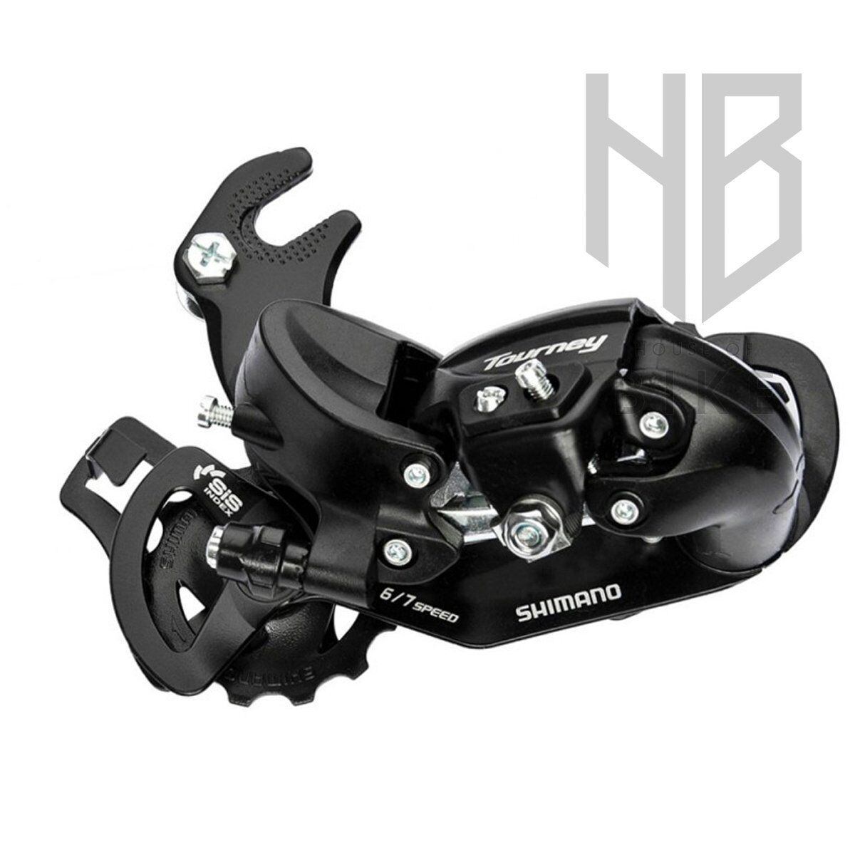 Shimano Arka Aktarıcı Tourney 6/7 Vites Uzun Bacak Siyah Braketli RD-TY300