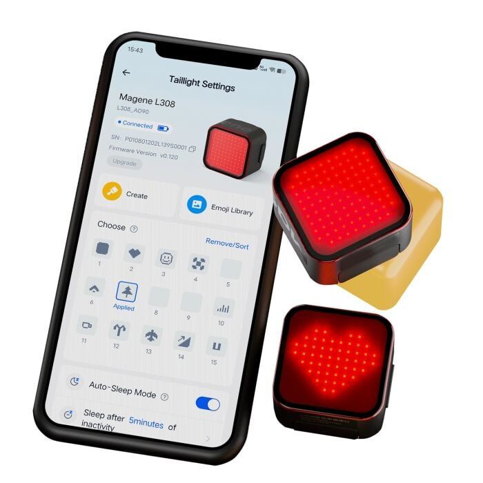 Magene L308 Akıllı Arka Stop - Sele Borusu Bağlantılı