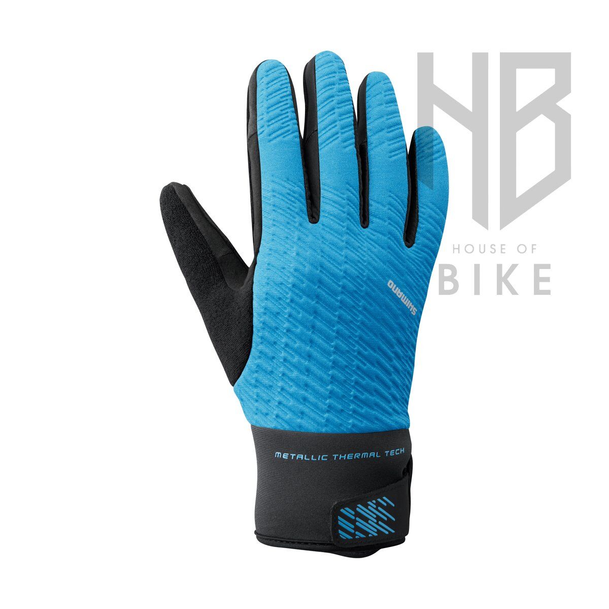 Shimano Windbreak Thermal Reflektörlü Eldiven Mavi - Medium