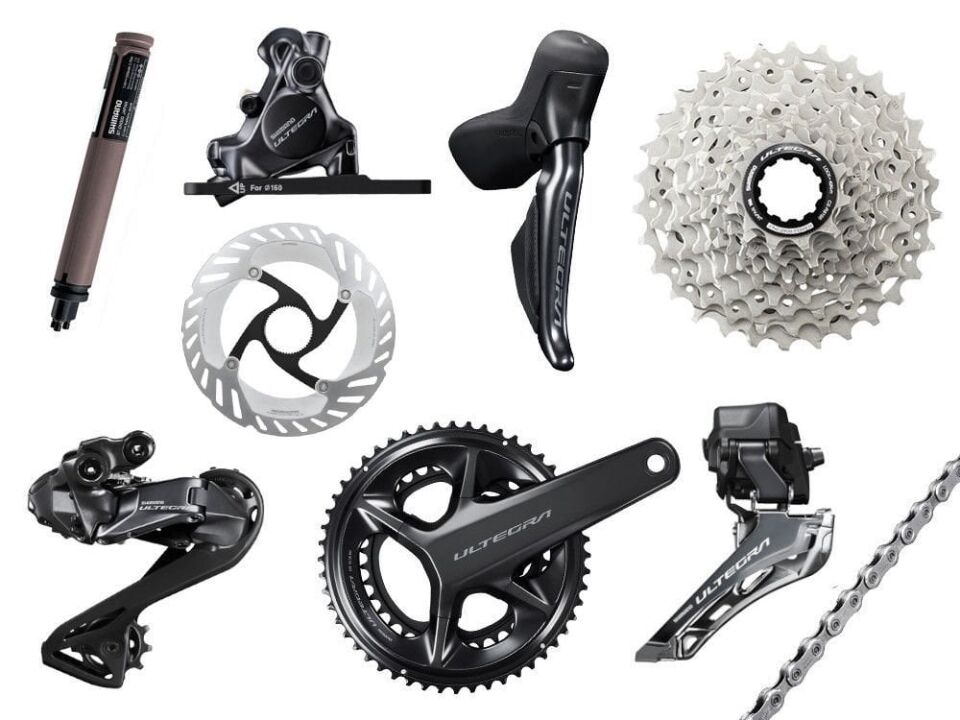 Shimano ULTEGRA Di2 R8170 Disk Full Grup Set 2x12V 172.5 mm Aynakol