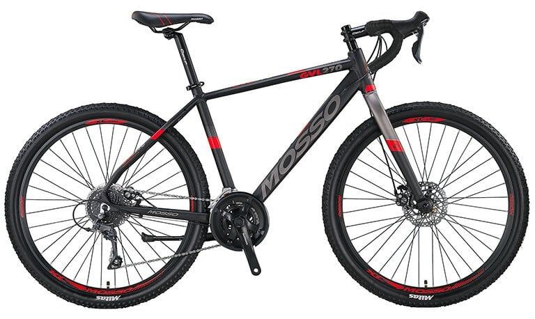 MOSSO GVL270 CLARIS MEKANİK DİSK FREN GRAVEL/TUR BİSİKLETİ Siyah/Kırmızı - 19'