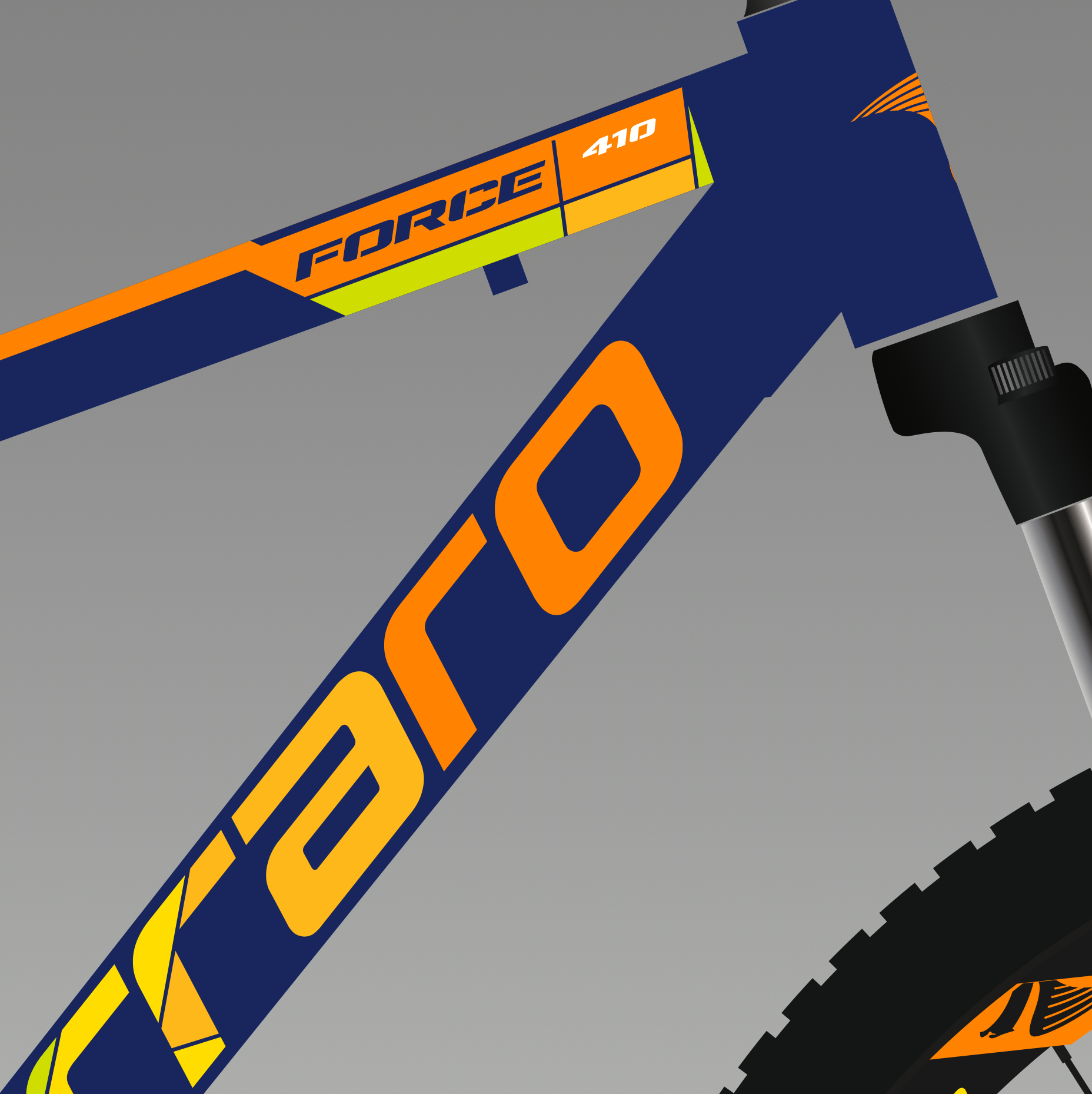 24'' CARRARO FORCE 400 325H 21-V VB MAT PETROL-KIRMIZI-TURUNCU