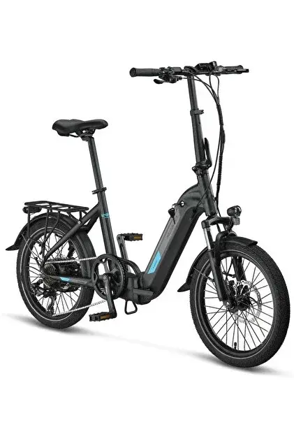 Mosso Kronos Elektrik Katlanır Bisiklet - 7 Vites - Hidrolik Disk - Siyah/Mavi