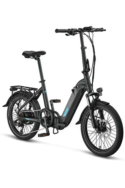 Mosso Kronos Elektrik Katlanır Bisiklet - 7 Vites - Hidrolik Disk - Siyah/Mavi