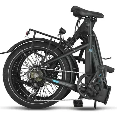 Mosso Kronos Elektrik Katlanır Bisiklet - 7 Vites - Hidrolik Disk - Siyah/Mavi