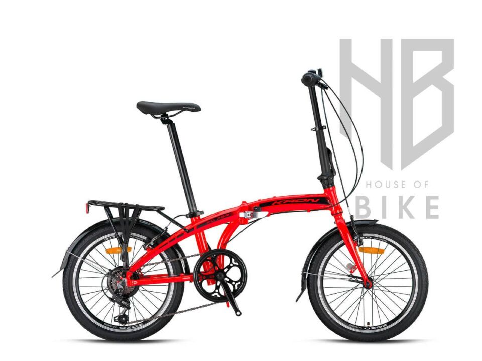 Kron FD750 - 20'' Katlanır Bisiklet - V-Fren Kırmızı/Siyah