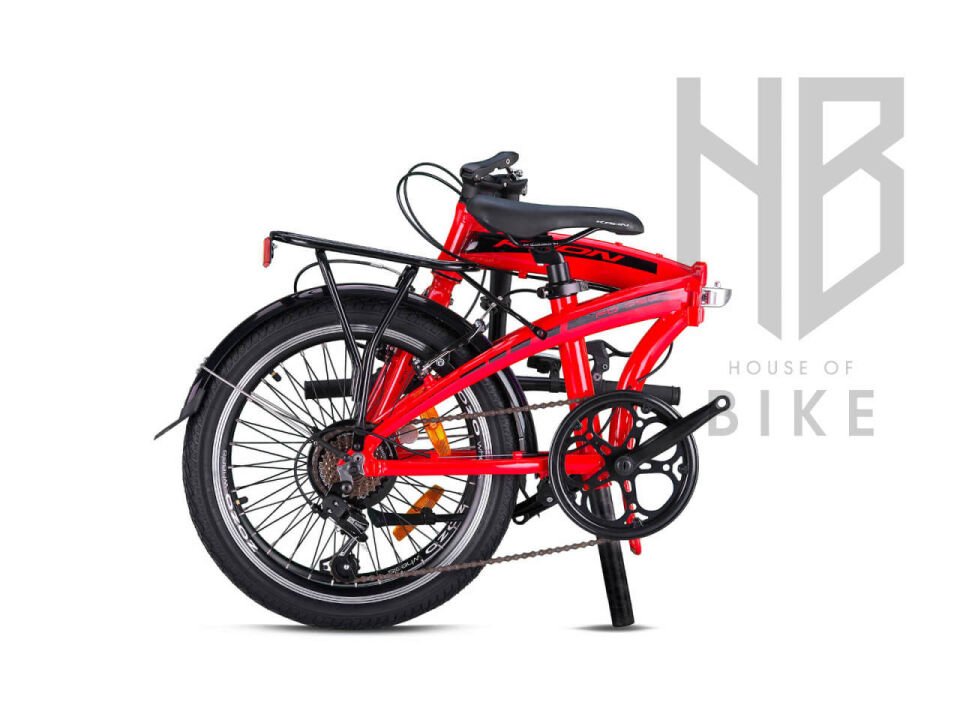 Kron FD750 - 20'' Katlanır Bisiklet - V-Fren Kırmızı/Siyah