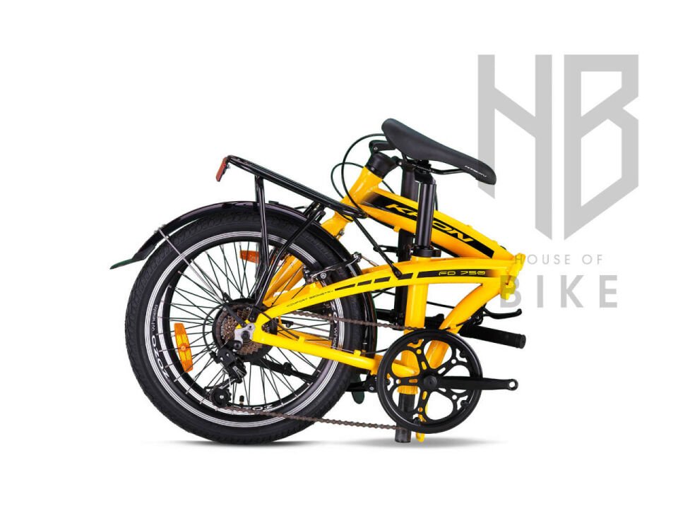 Kron FD750 - 20'' Katlanır Bisiklet - V-Fren Sarı/Beyaz/Siyah