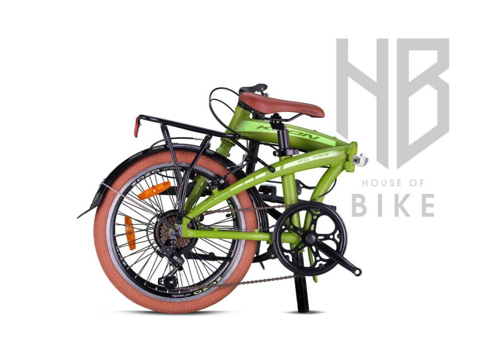 Kron FD750 - 20'' Katlanır Bisiklet - V-Fren Mat Haki/Neon Sarı