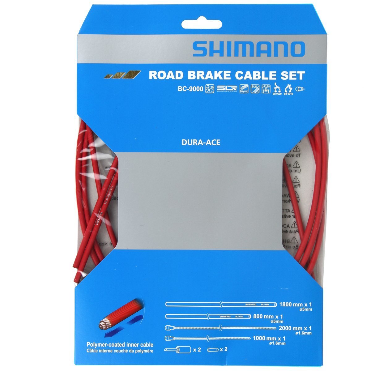 Shimano Fren Kablo Set Dura-Ace BC-9000 Polymer Kaplama Kırmızı
