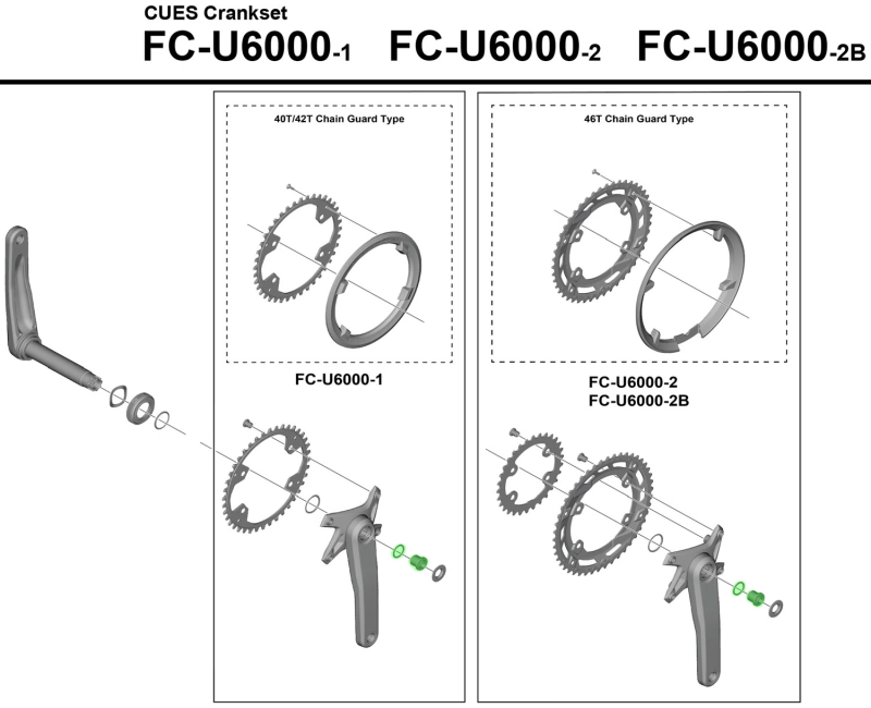 Shimano FC-U6000 / FC-U4010-2 için Krank Sabitleme Cıvatası