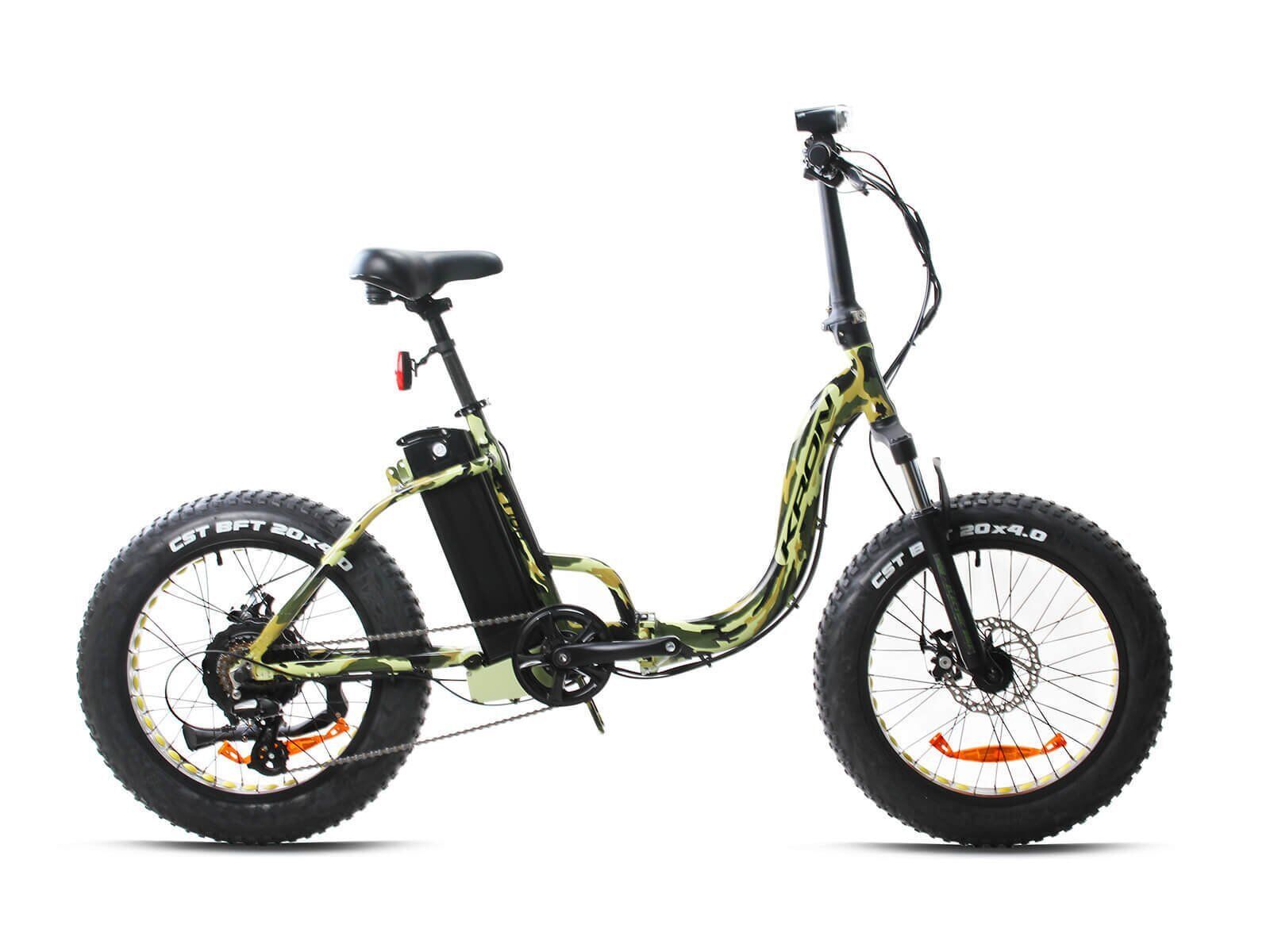 Kron Eft 100 - 20'' Katlanır ELektrikli Bisiklet - M.Disk Kamuflaj