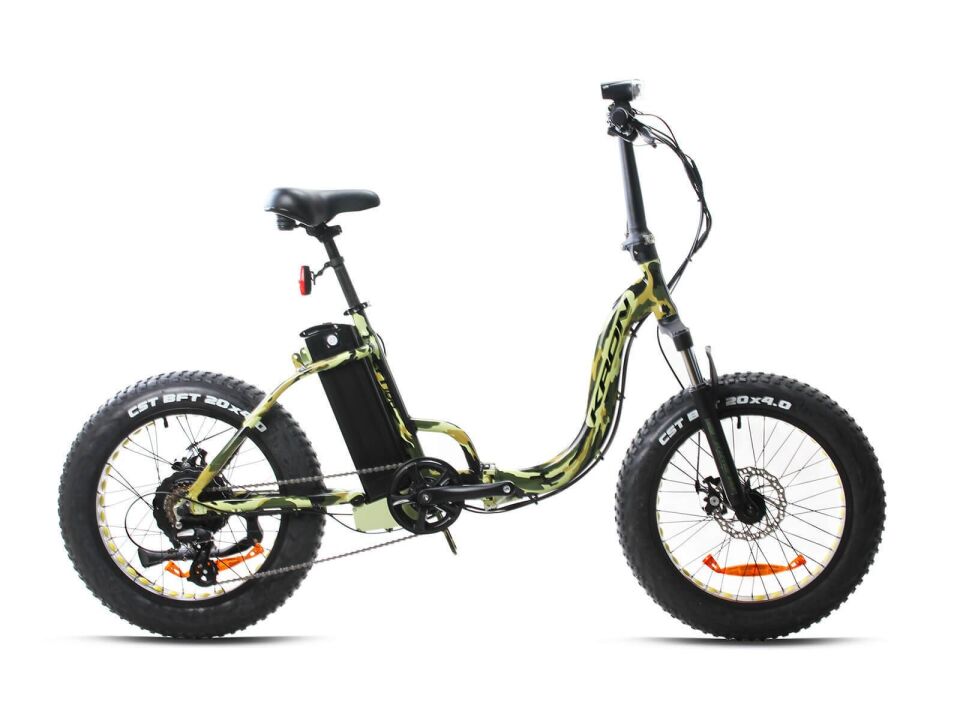 Kron Eft 100 - 20'' Katlanır ELektrikli Bisiklet - M.Disk Kamuflaj