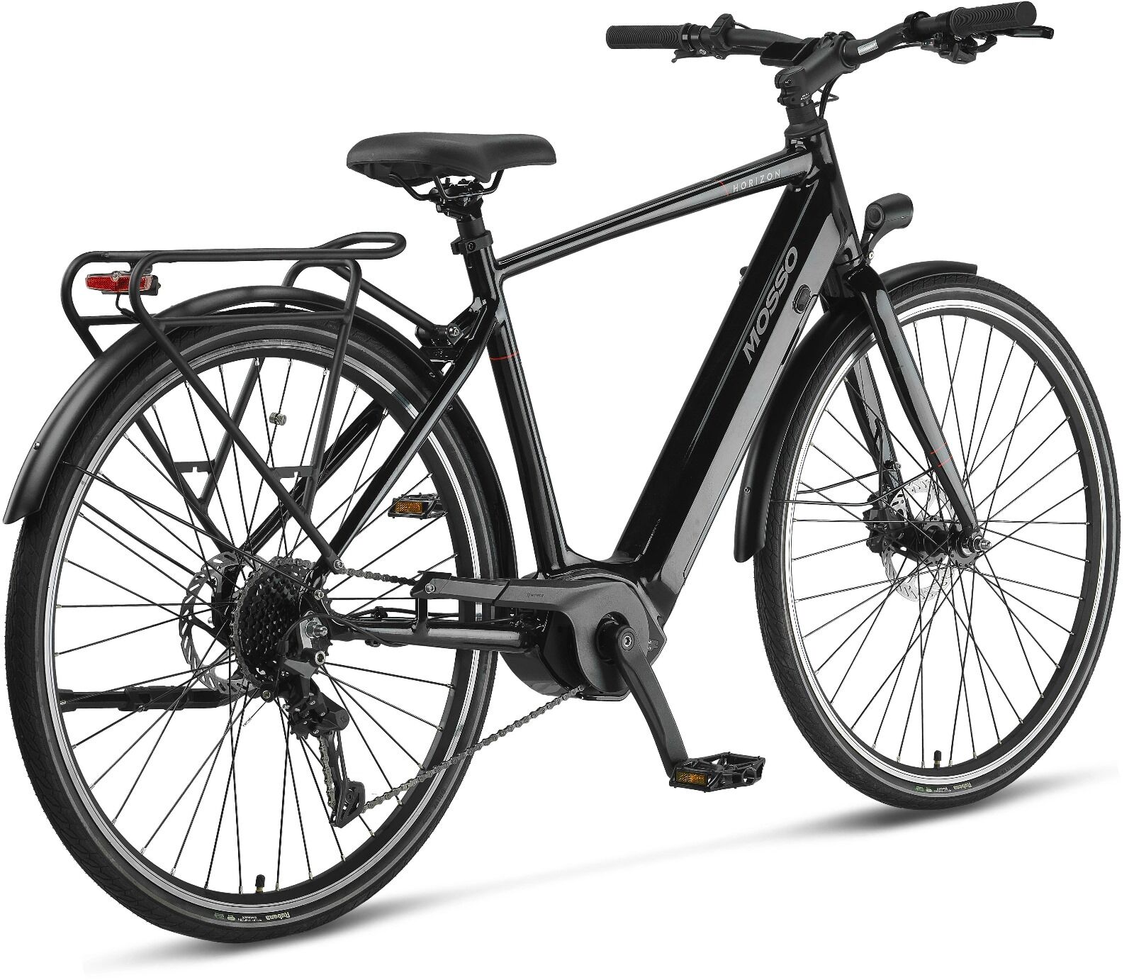 Mosso Horizon Elektrikli Şehir Bisikleti- 50cm - 9V- HD - Siyah