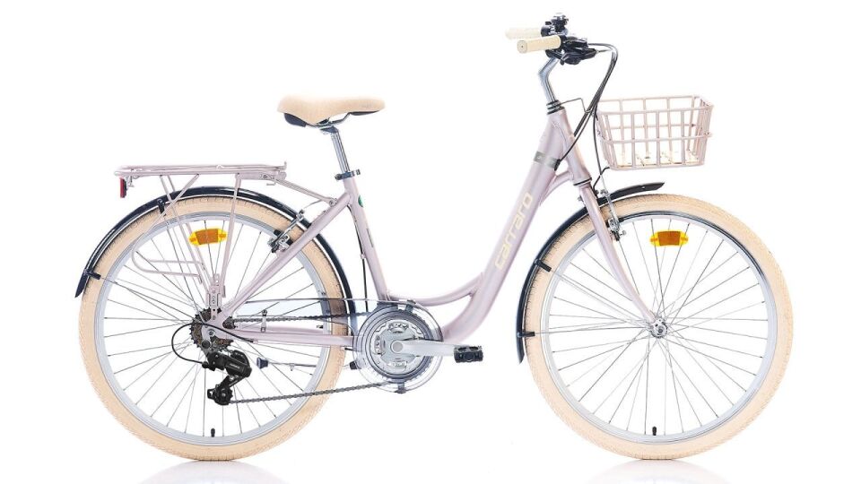 Carraro Juliet 26 -  21-Vites - V.Fren Şehir Bisikleti METALİK-PEMBE-KROM-KREM-43Cm