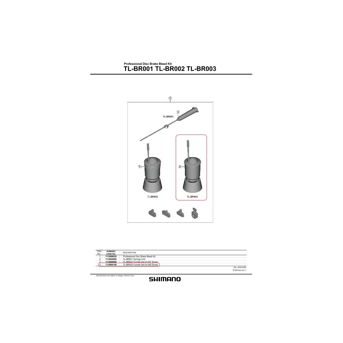 Shimano Hidrolik Yağ Değişim Hunisi TL-BR003 Fren/Vites Kolu için