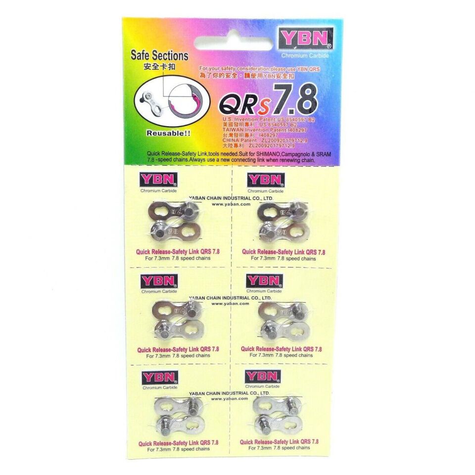 YBN QRs-7/8 Vites Zincir Kilidi - 6 lı Paket