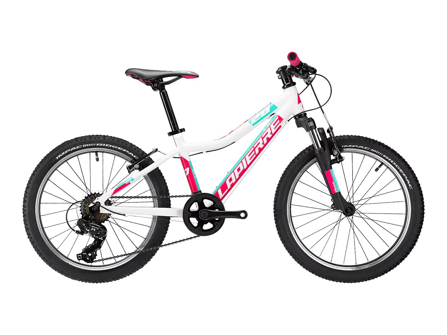 Lapierre Pro Race 20 Çocuk Bisikleti 7 Vites - Beyaz / Fuşya / Turkuaz