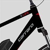 28'' Carraro ELIFE 2.1 Elektrikli Şehir Bisikleti Siyah - Kırmızı - 52 Cm