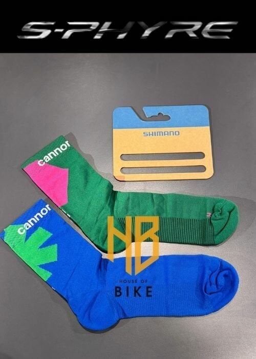 Shimano S-Phyre Cannondale Çorap Mavi-Yeşil L-XL