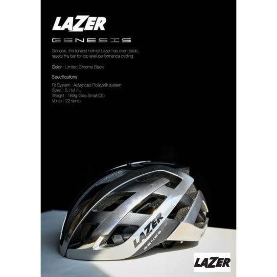 Lazer Kask Genesis CE Chrome Siyah Large