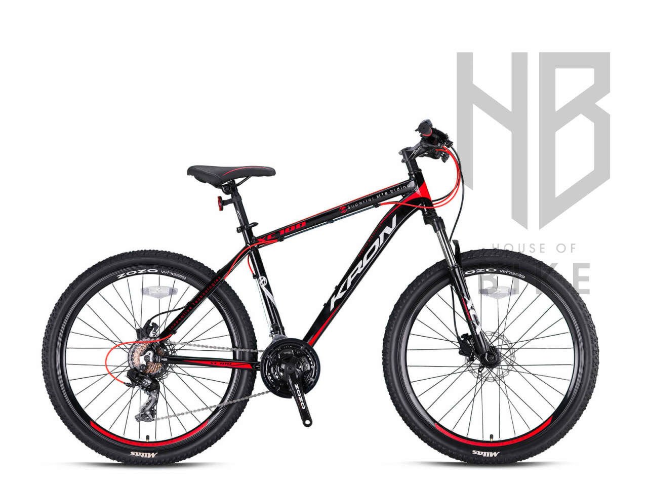 Kron XC100 - 27.5'' MTB Erkek - H.Disk - 21 Vites SİYAH-KIRMIZI/GRİ - 16'
