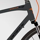 Carraro Sportive 227 28'' 27-V HD Mat Antrasit / Siyah / Turuncu - 46 Cm