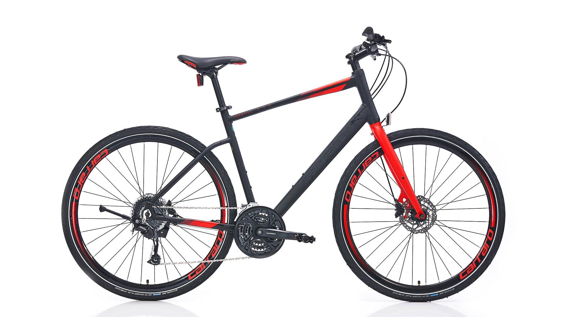 CARRARO SPORTIVE 328 28'' 27-V HD MAT SİYAH-KIRMIZI - 48 Cm