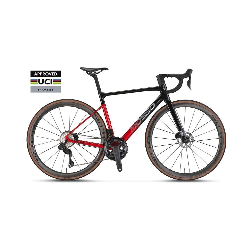 Mosso Falcon SR8.0 - ULTEGRA Di2 Siyah - Kırmızı - Small - 52 Cm