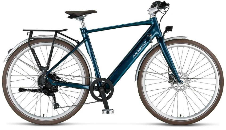 Mosso Alley Elektrikli Şehir Bisikleti- 53cm - 9V- HD Koyu Mavi