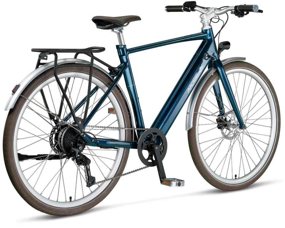 Mosso Alley Elektrikli Şehir Bisikleti- 53cm - 9V- HD Koyu Mavi