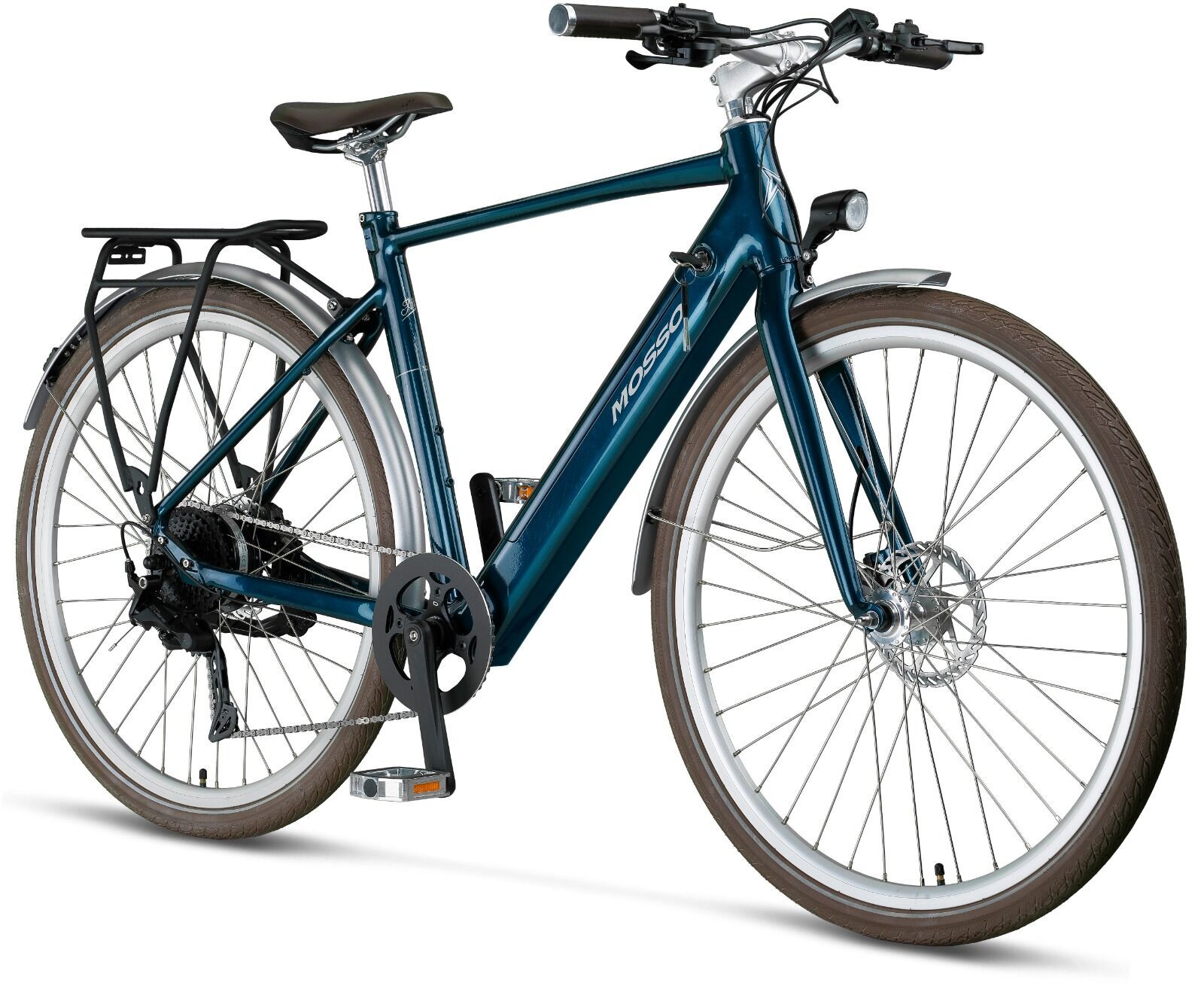 Mosso Alley Elektrikli Şehir Bisikleti- 53cm - 9V- HD Koyu Mavi