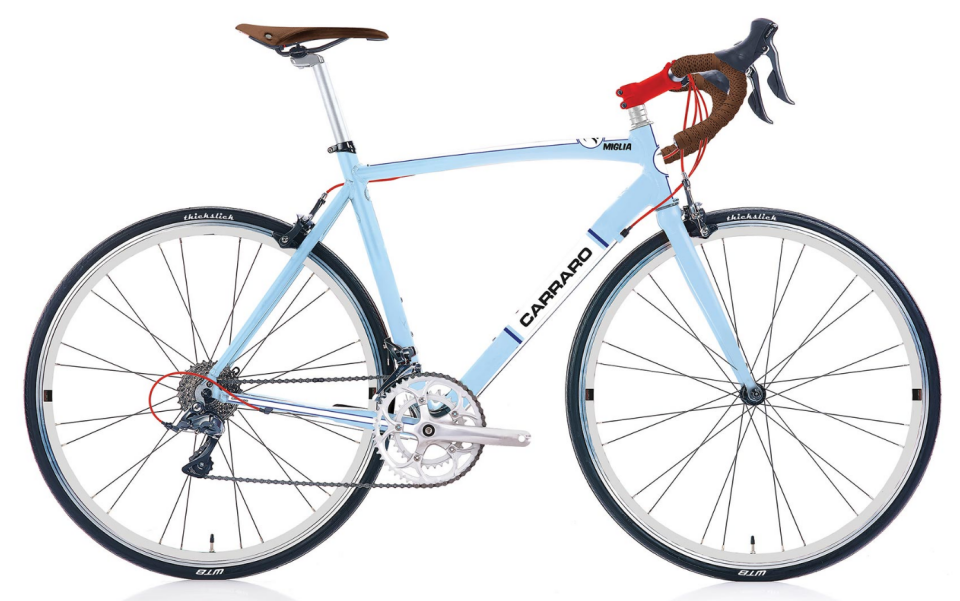 Carraro 28'' Miglia Yol/Yarış Bisikleti 16 Vites Açık Mavi-Beyaz 56 Cm