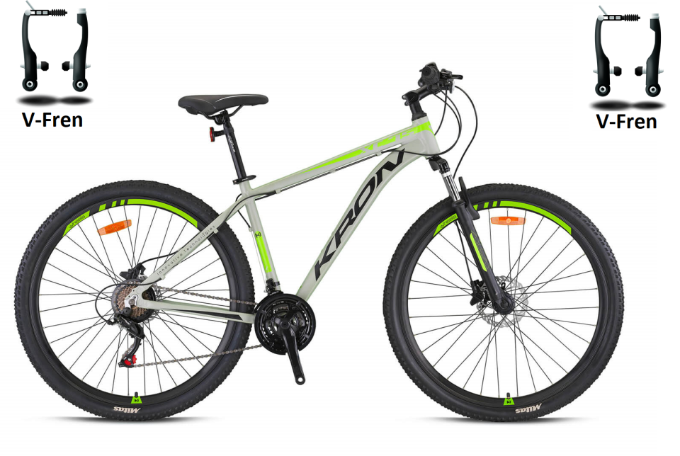 Kron XC75 - 26 Jant  MTB Erkek - 15 ' - M.Disk - 21 Vites - Bej/Neon