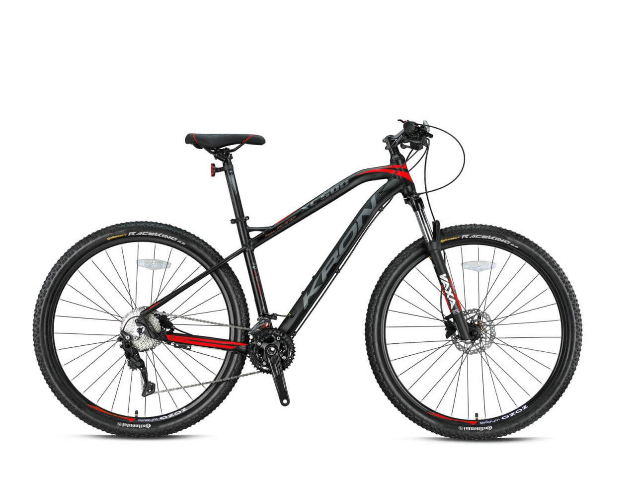 Kron XC500 - 27.5'' MTB Erkek - H.Disk - 18' - 30 VİTES MAT SİYA-FÜME/KIRMIZI