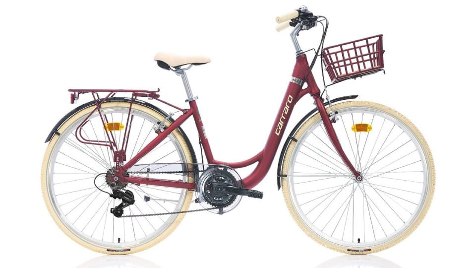 Carraro Juliet 26 -  21-Vites - V.Fren Şehir Bisikleti KREMİT-KROM-KREM-43Cm