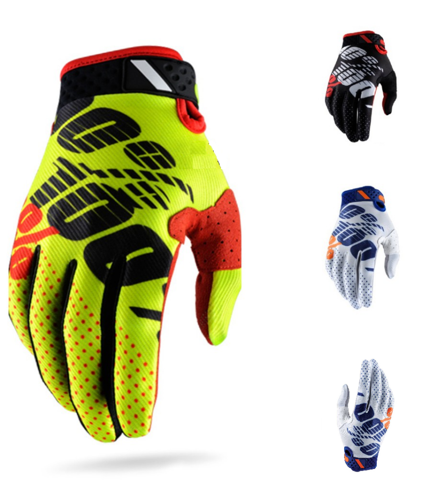 100percent 100% Ridefit Uzun Parmak Eldiven Lime/Kırmızı/Siyah - Medium