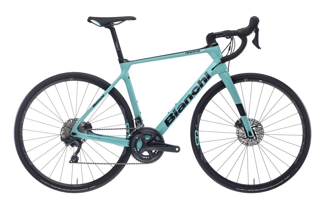 BIANCHI INFINITO XE DISK SHIMANO ULTEGRA 11S CELESTE CK16/BLACK FULL GLOOSY 50 Cm
