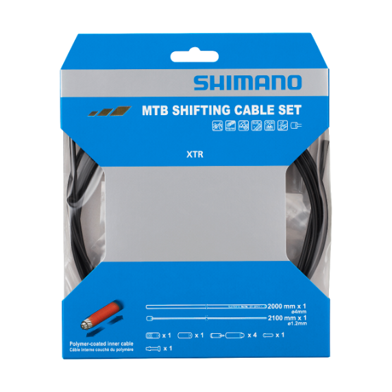 Shimano Polimer Kaplamalı Vites Kablosu Seti - Siyah