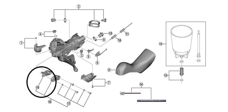 Shimano STI Hidrolik Kollar İçin Diyafram | Sol Kol İçin |