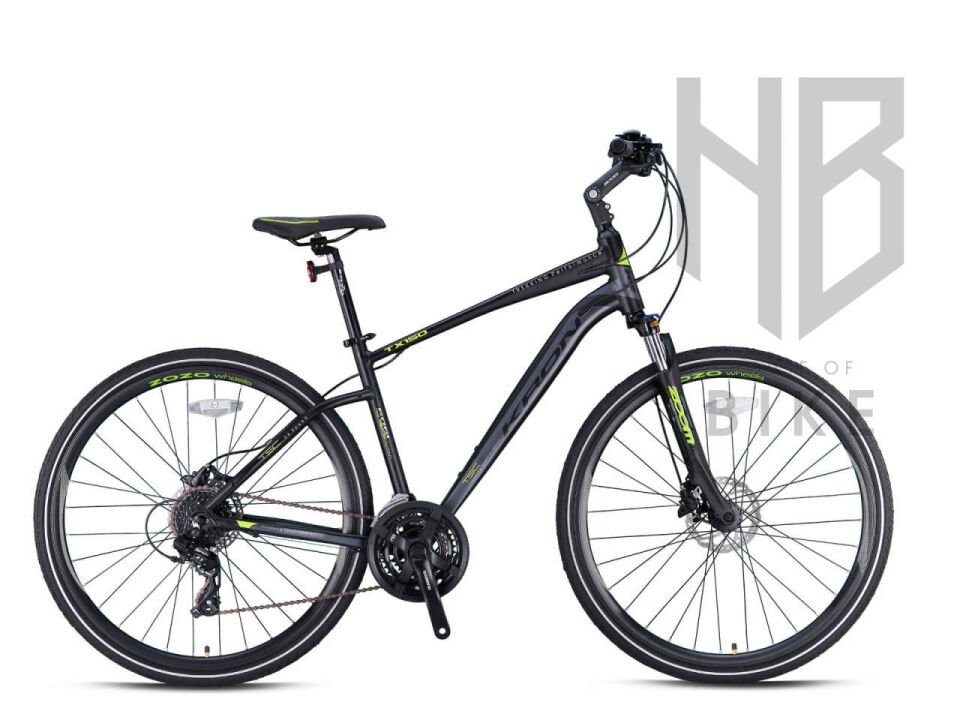 Kron TX150 28'' 24-Vites Trekking Bisiklet - H.Disk Mat Siyah/Neon Sarı/Füme - 18'