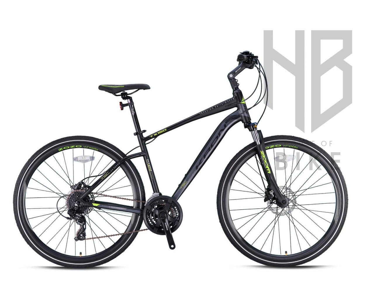 Kron TX150 28'' 24-Vites Trekking Bisiklet - H.Disk Mat Siyah/Neon Sarı/Füme - 18'