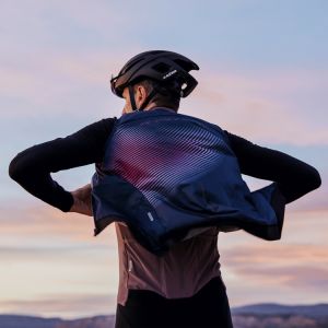 Shimano S-PHYRE Printed Wind Vest Rüzgarlık Yelek Siyah/Kırmızı - Medium