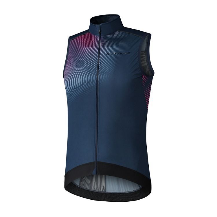 Shimano S-PHYRE Printed Wind Vest Rüzgarlık Yelek Siyah/Kırmızı - Large