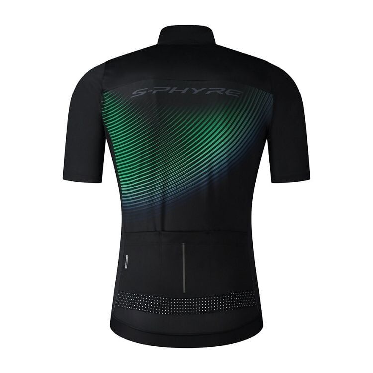 Shimano S-PHYRE Kısa Kollu Printed Kışlık Rüzgarlık Ceket Siyah/Yeşil - Large