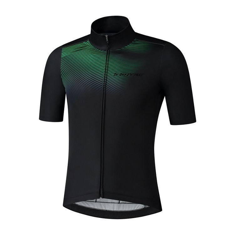 Shimano S-PHYRE Kısa Kollu Printed Kışlık Rüzgarlık Ceket Siyah/Yeşil - Large