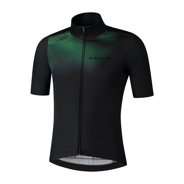 Shimano S-PHYRE Kısa Kollu Printed Kışlık Rüzgarlık Ceket Siyah/Yeşil - XLarge