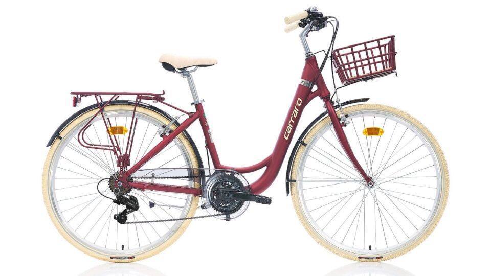 Carraro Juliet 26 -  21-Vites - V.Fren Şehir Bisikleti GRİ-KROM-KREM-43Cm