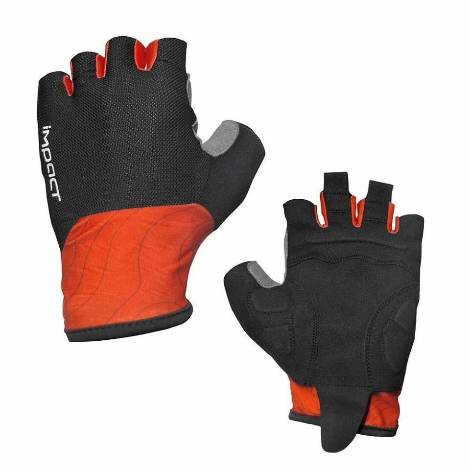 Impact Velor Jelli Kısa Parmak Eldiven - Siyah/Kırmızı - XLarge