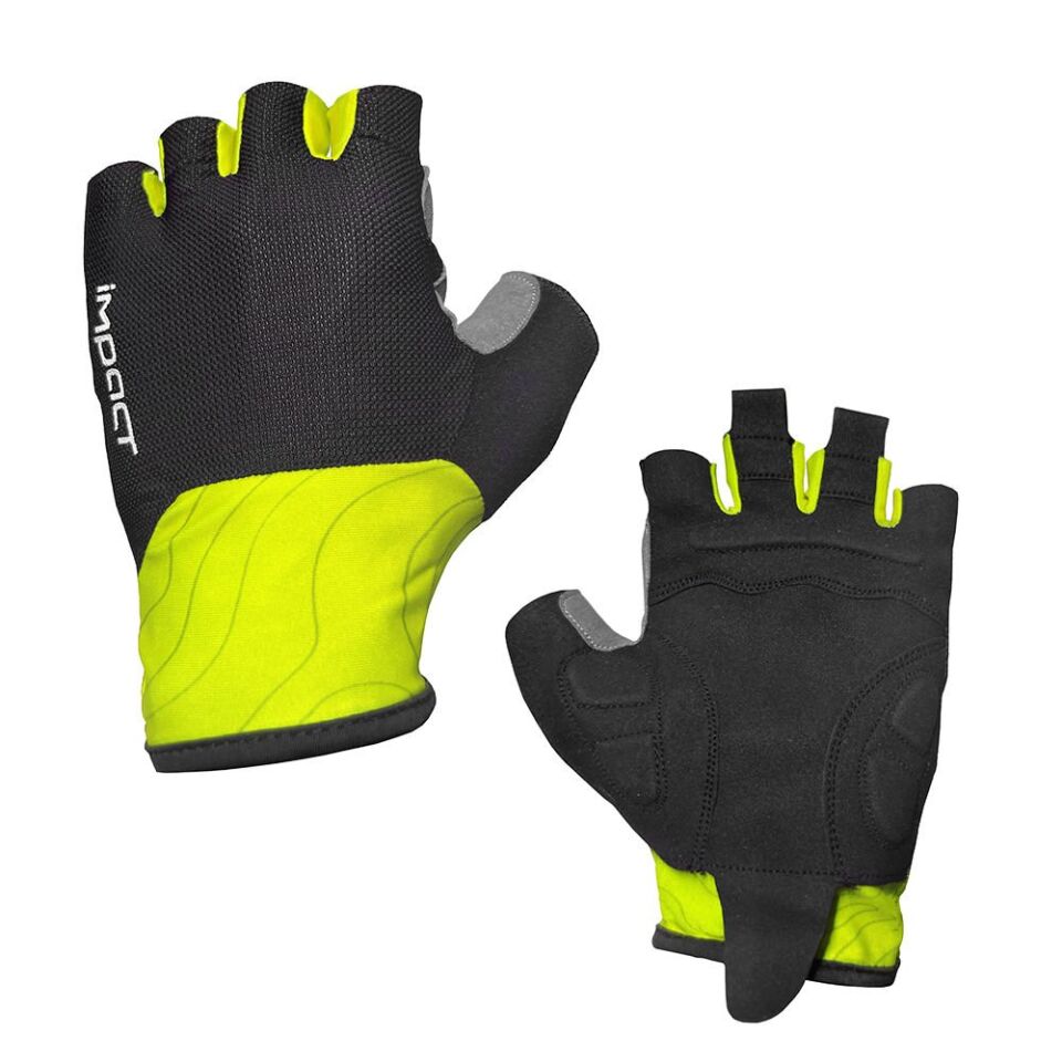 Impact Velor Jelli Kısa Parmak Eldiven - Siyah/Neon - Small